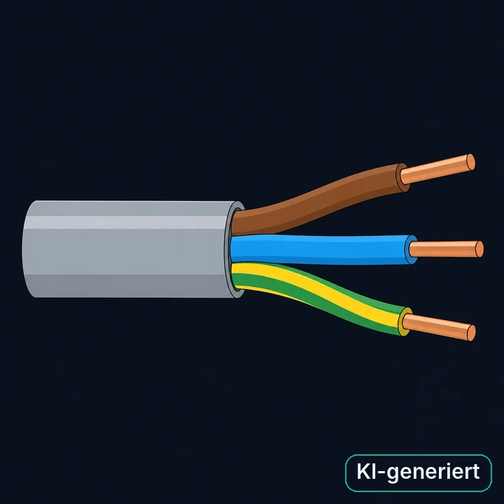 Dreiadrige Leitung als Illustration